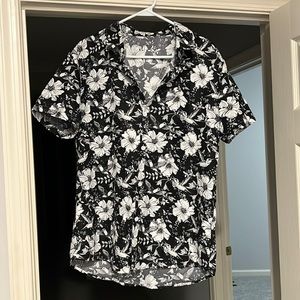Floral Print Short sleeve button up
